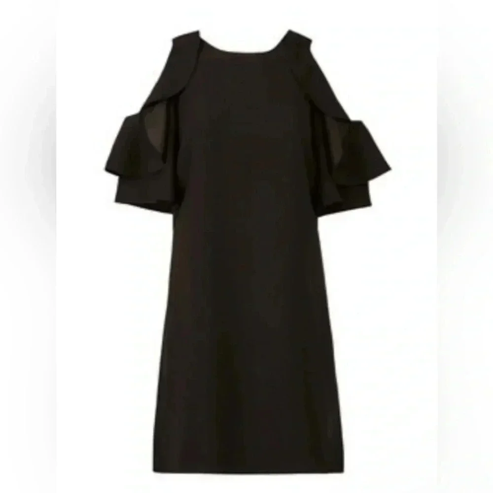 Kate Spade Cold Shoulder Black Dress Size Medium